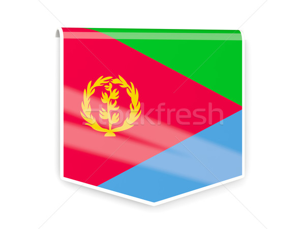 Bandera etiqueta Eritrea aislado blanco signo Foto stock © MikhailMishchenko