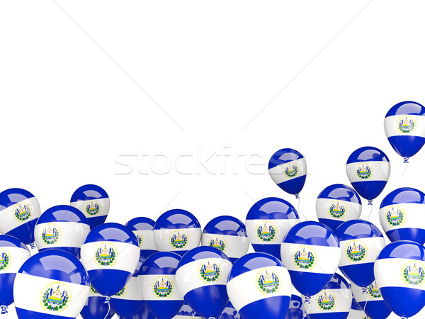 Flying balloons with flag of el salvador Stock photo © MikhailMishchenko