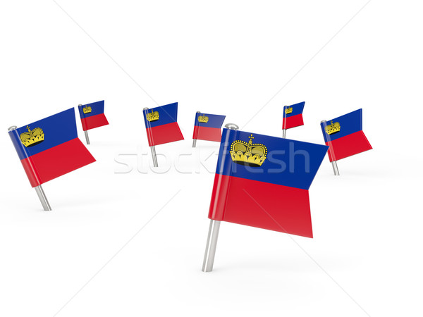 廣場 旗 列支敦士登 孤立 白 國家 商業照片 © MikhailMishchenko