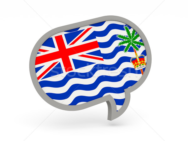 Chat icon with flag of british indian ocean territory Stock photo © MikhailMishchenko