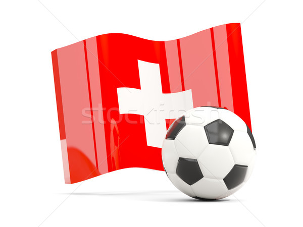 Stock foto: Fußball · Flagge · isoliert · weiß · 3D-Darstellung