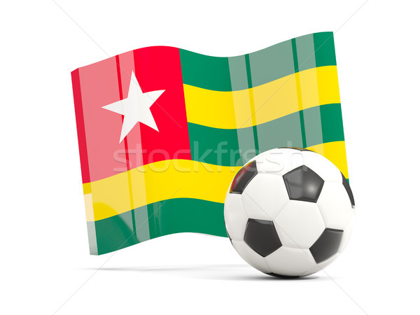 Football with waving flag of togo isolated on white Stock photo © MikhailMishchenko