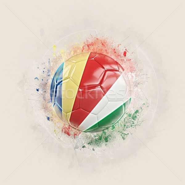 Grunge football with flag of seychelles Stock photo © MikhailMishchenko