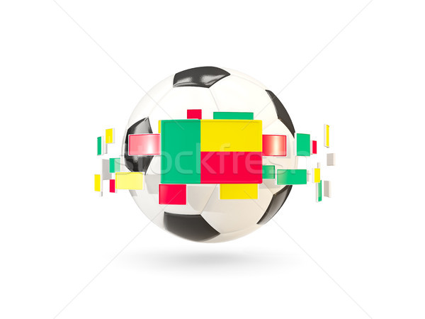 Soccer ball with line of flags. Flag of benin Stock photo © MikhailMishchenko