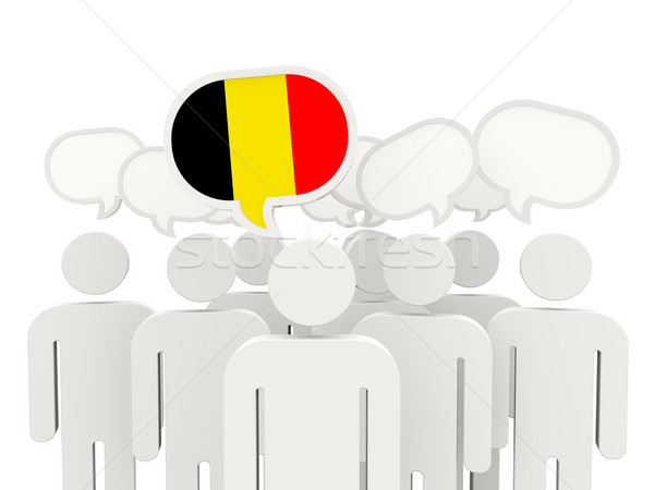 People with flag of belgium Stock photo © MikhailMishchenko