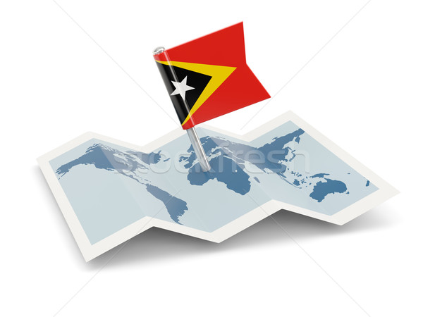 Map with flag of east timor Stock photo © MikhailMishchenko