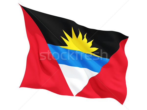 Waving flag of antigua and barbuda Stock photo © MikhailMishchenko