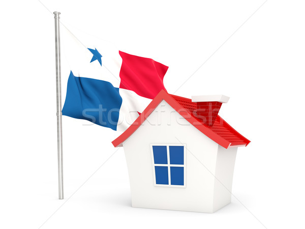 Stock photo: House with flag of panama