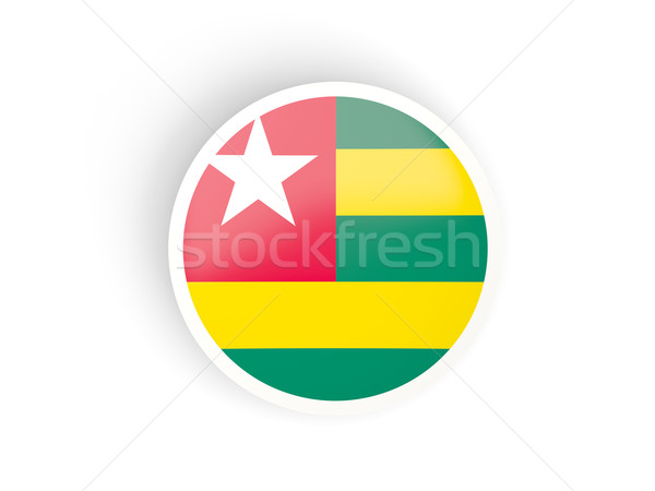 Naklejki banderą Togo odizolowany biały podróży Zdjęcia stock © MikhailMishchenko
