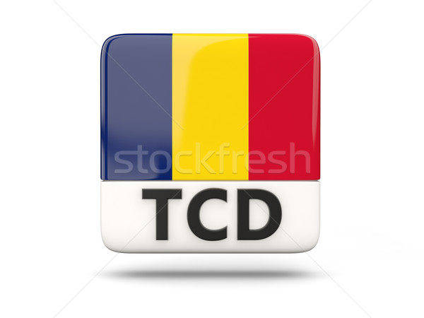 Square icon with flag of chad Stock photo © MikhailMishchenko