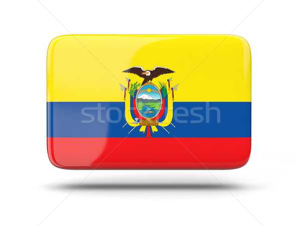 Square icon with flag of ecuador Stock photo © MikhailMishchenko