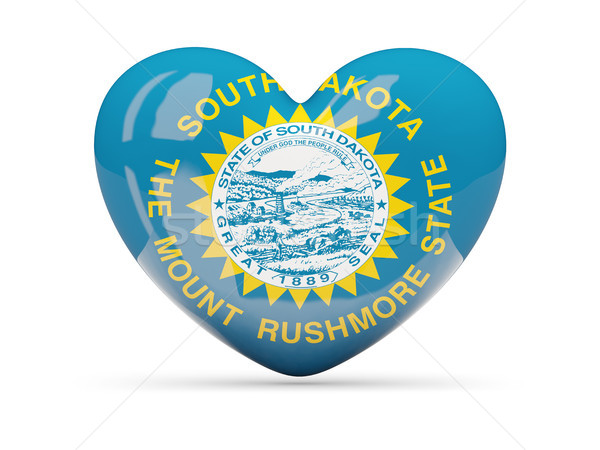 Flag of south dakota, US state heart icon Stock photo © MikhailMishchenko