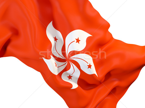 Vlag Hong Kong 3d illustration reizen Stockfoto © MikhailMishchenko