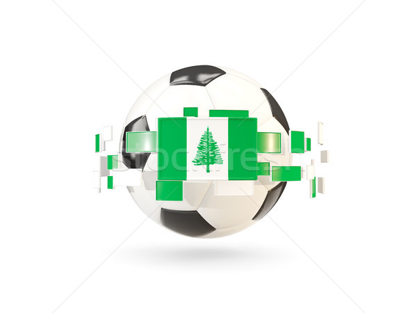 Soccer ball with line of flags. Flag of norfolk island Stock photo © MikhailMishchenko