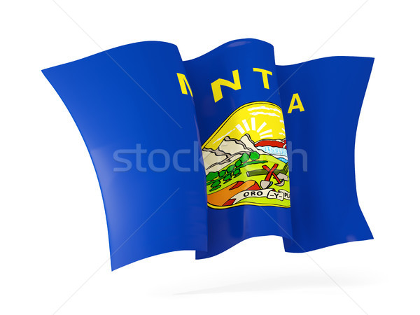 montana state flag waving icon close up. United states local fla Stock photo © MikhailMishchenko