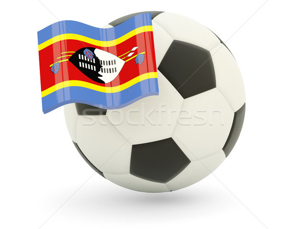 Futebol bandeira Suazilândia isolado branco esportes Foto stock © MikhailMishchenko
