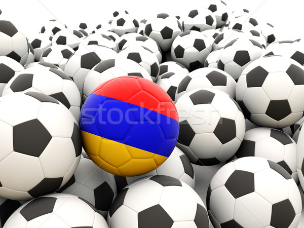 Football with flag of armenia Stock photo © MikhailMishchenko