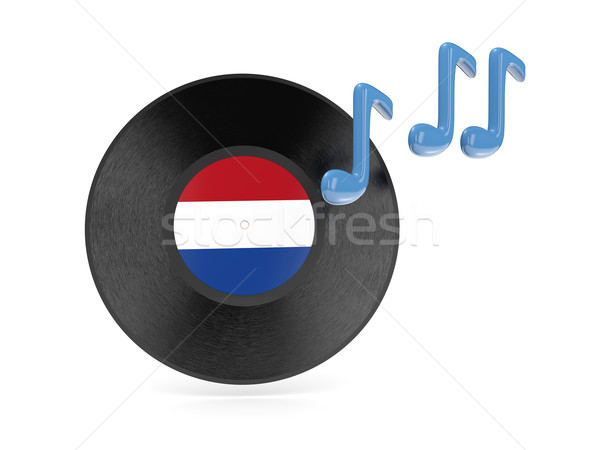Vinyl disk with flag of netherlands Stock photo © MikhailMishchenko