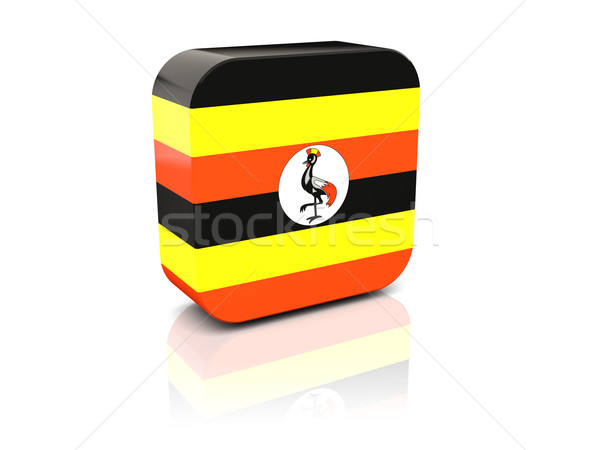 Square icon with flag of uganda Stock photo © MikhailMishchenko