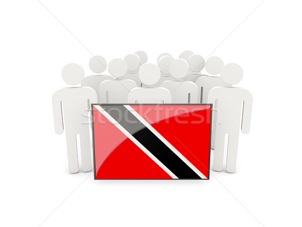 People with flag of trinidad and tobago Stock photo © MikhailMishchenko
