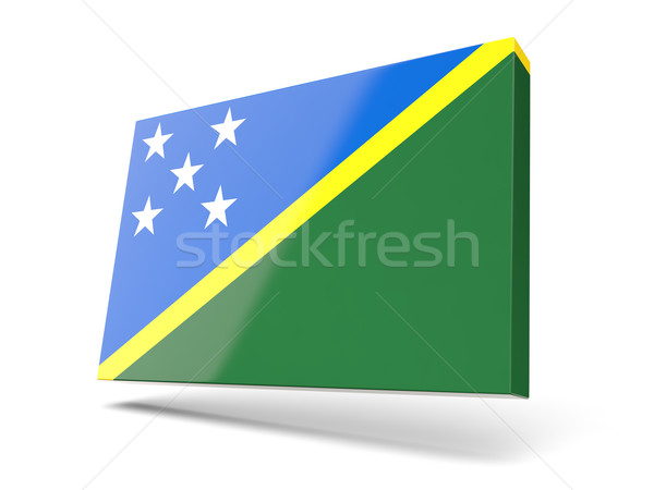 Square icon with flag of solomon islands Stock photo © MikhailMishchenko