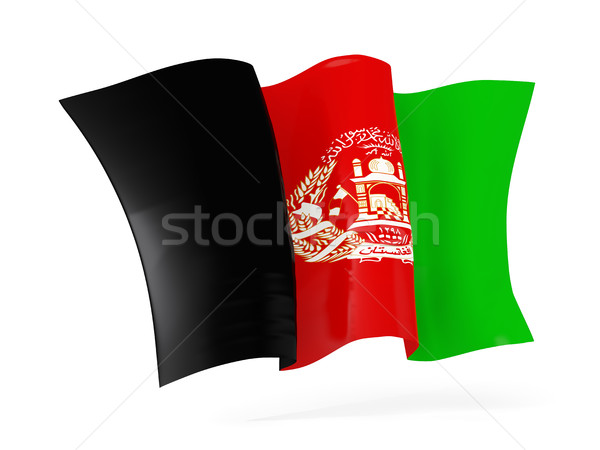 Bandeira Afeganistão ilustração 3d isolado branco Foto stock © MikhailMishchenko