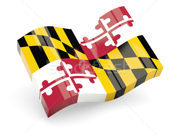 Flag of maryland, US state wave icon Stock photo © MikhailMishchenko