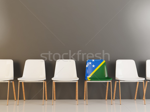 Chair with flag of solomon islands Stock photo © MikhailMishchenko