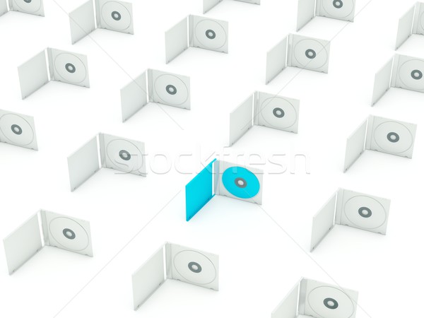 Compacto aislado blanco azul gris cuadro Foto stock © MikhailMishchenko