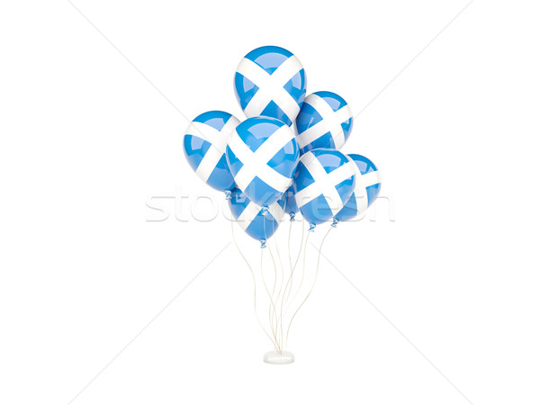 Flying balloons with flag of scotland Stock photo © MikhailMishchenko