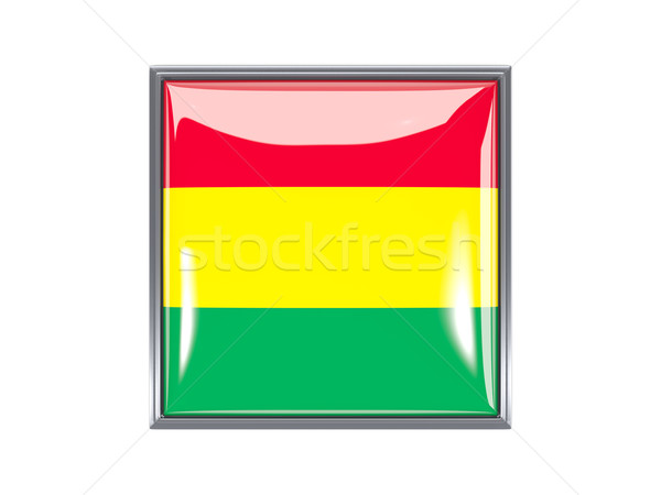 Kare ikon bayrak Bolivya Metal çerçeve Stok fotoğraf © MikhailMishchenko