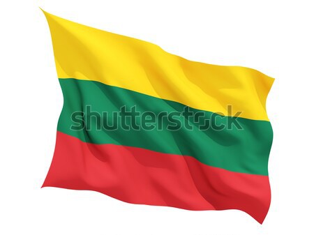 Bandiera Lituania isolato bianco Foto d'archivio © MikhailMishchenko