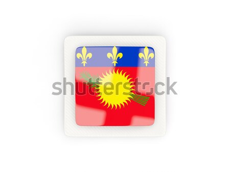 [[stock_photo]]: Carré · icône · pavillon · Rwanda · métal · blanche