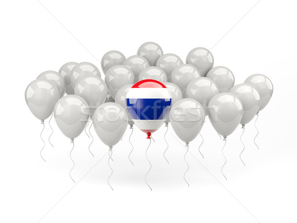 Lucht ballonnen vlag Thailand geïsoleerd witte Stockfoto © MikhailMishchenko