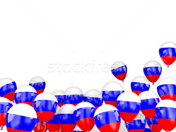 Voador balões bandeira Rússia isolado branco Foto stock © MikhailMishchenko