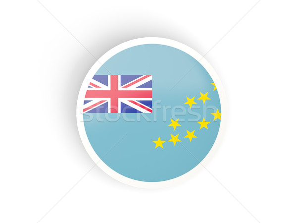 Sticker vlag Tuvalu geïsoleerd witte teken Stockfoto © MikhailMishchenko