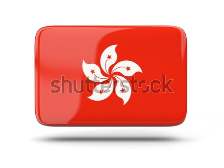 Cuadrados icono bandera Hong Kong sombra signo Foto stock © MikhailMishchenko