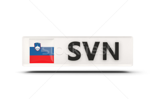 Tér ikon zászló Szlovénia iso kód Stock fotó © MikhailMishchenko