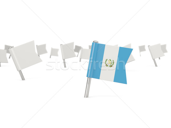 Square pin with flag of guatemala Stock photo © MikhailMishchenko