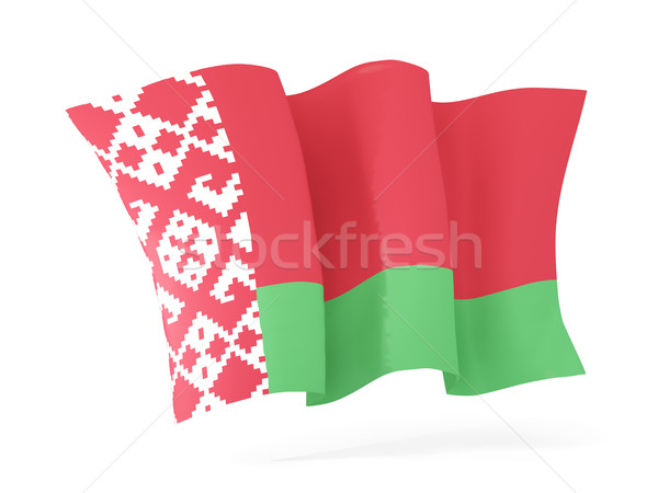 Flagge Weißrussland 3D-Darstellung isoliert weiß Stock foto © MikhailMishchenko