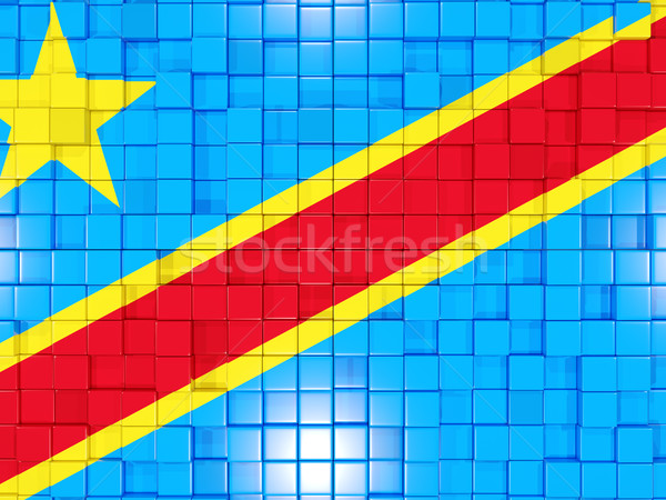 Praça bandeira democrático república mosaico Foto stock © MikhailMishchenko