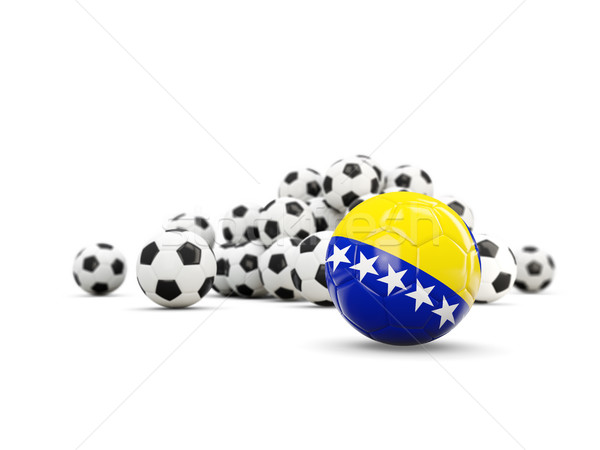 Foto stock: Fútbol · bandera · aislado · blanco · 3d · deporte