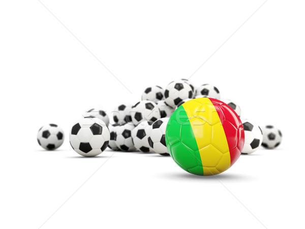 Football with flag of mali isolated on white Stock photo © MikhailMishchenko