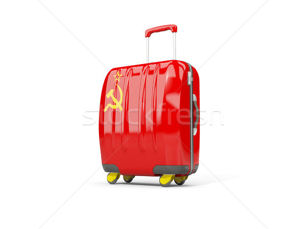 Luggage with flag of ussr. Suitcase isolated on white Stock photo © MikhailMishchenko