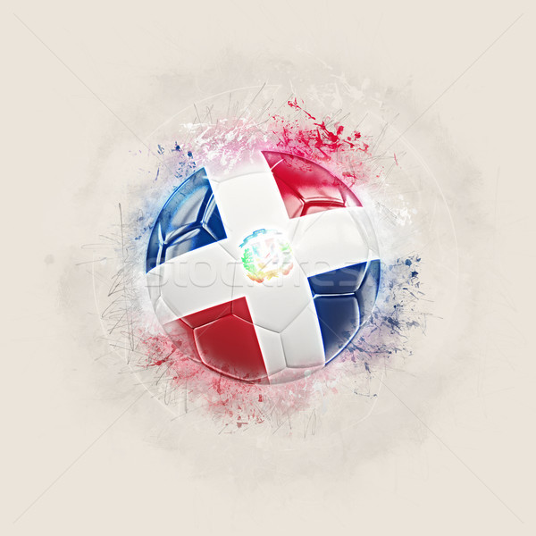 Гранж футбола флаг Доминиканская Республика 3d иллюстрации Мир Сток-фото © MikhailMishchenko
