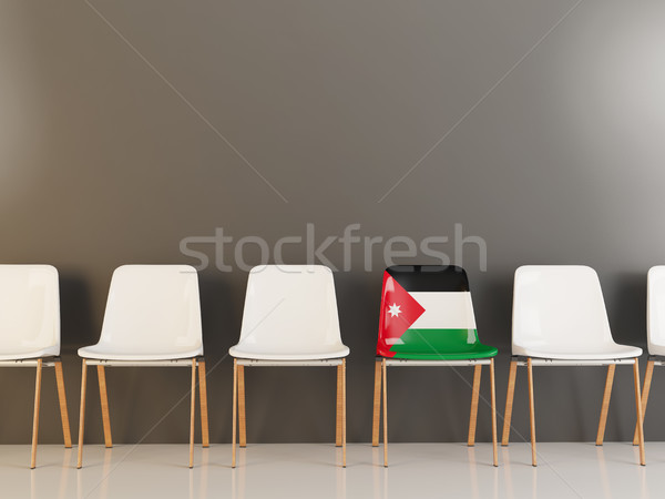 Chair with flag of jordan Stock photo © MikhailMishchenko