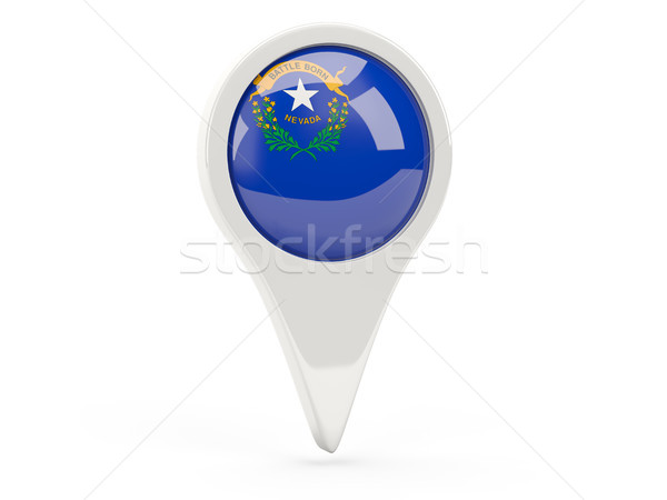 Round flag pin with flag of nevada. United states local flags Stock photo © MikhailMishchenko