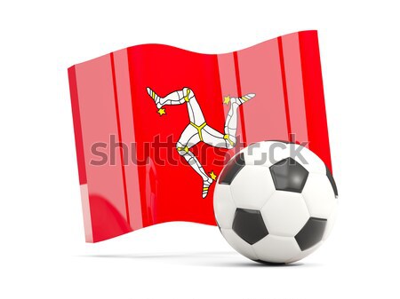 Flag of isle of man with football in front of it Stock photo © MikhailMishchenko