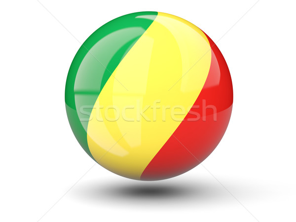 Round icon of flag of republic of the congo Stock photo © MikhailMishchenko