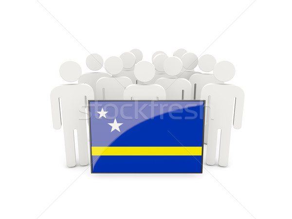People with flag of curacao Stock photo © MikhailMishchenko